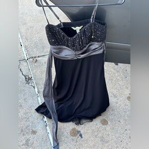 Speechless Black and Silver Sequin Dress